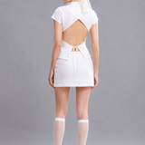 Éloise Keten Anvelop Mini Etek