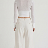 Keten Karışımlı Pileli Culotte Pantolon