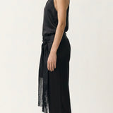 Silky Satin Black Mirror Pants