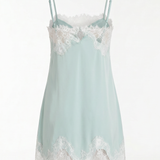Celeste Lace-Trimmed Mini Dress – Mint