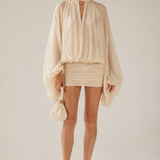 ÉTOILE Chiffon Drape Mini Dress – Ivory