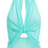 Aquamarine Drapeli Şifon Bluz