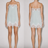 Celeste Lace-Trimmed Mini Dress – Mint