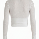 Modal Pamuk Transparan Crop Bluz