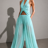 Aquamarine Drapeli Şifon Pantolon