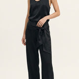 Silky Satin Black Mirror Pants