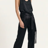 Silky Satin Black Mirror Pants