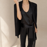 Silky Satin Black Mirror Pants