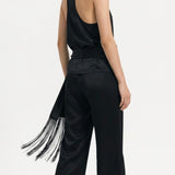 Silky Satin Black Mirror Pants