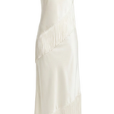 Élise Fringe Satin Maxi Dress