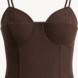 Cold Brew Sculpt Linen Dress