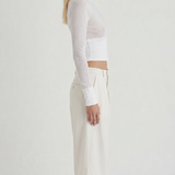Modal Pamuk Transparan Crop Bluz