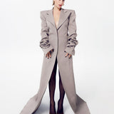 Long Tailoring Cotton Gabardine Jacket