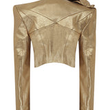 Gold Tornedo Crop Ceket