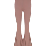 Sculpted Flared Trousers in Fluid Crepe