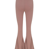 Sculpted Flared Trousers in Fluid Crepe