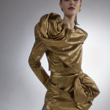 Gold Tornedo Crop Ceket